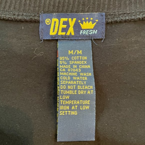 Dex Black Tunic top with skulls pattern - Size Medium - Picture 4 of 9